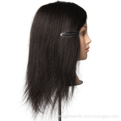 Practice head real hair barber training head in other hair salon equipment